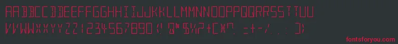 LedSas Font – Red Fonts on Black Background