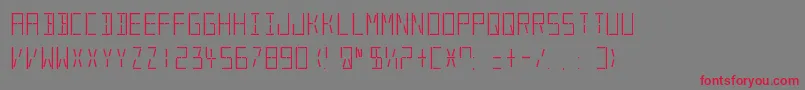 LedSas Font – Red Fonts on Gray Background