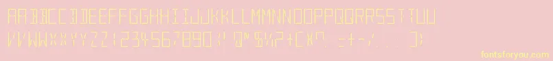 LedSas Font – Yellow Fonts on Pink Background