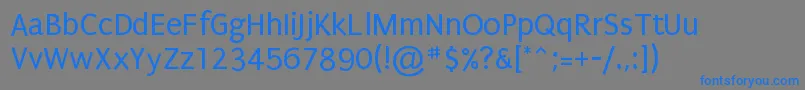 Puri10 Font – Blue Fonts on Gray Background
