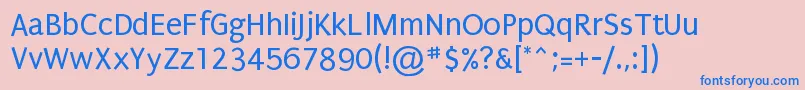 Puri10 Font – Blue Fonts on Pink Background