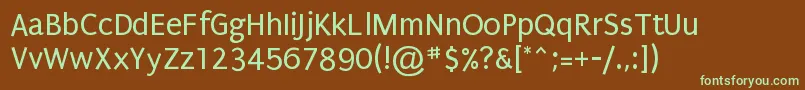 More about Puri10 Font Puri10 Font – Green Fonts on Brown Background