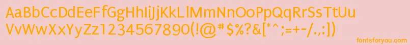 Puri10 Font – Orange Fonts on Pink Background