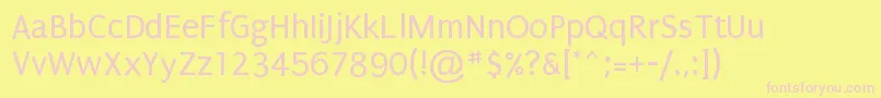 Puri10 Font – Pink Fonts on Yellow Background