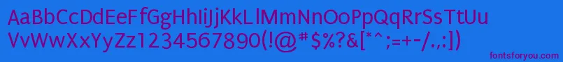 Puri10 Font – Purple Fonts on Blue Background