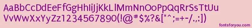 Puri10 Font – Purple Fonts on Pink Background