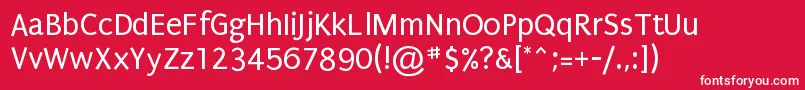 Puri10 Font – White Fonts on Red Background