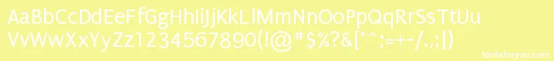 Puri10 Font – White Fonts on Yellow Background