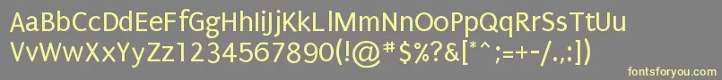 Puri10 Font – Yellow Fonts on Gray Background