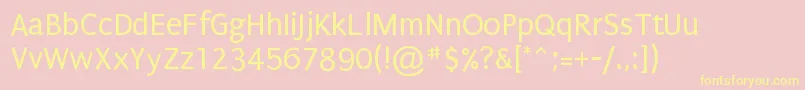 Puri10 Font – Yellow Fonts on Pink Background