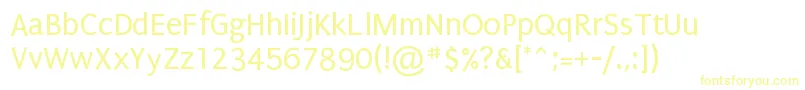 Puri10 Font – Yellow Fonts on White Background