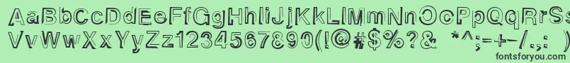 Alphaseventeen Font – Black Fonts on Green Background