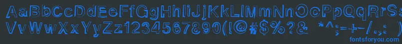 Alphaseventeen Font – Blue Fonts on Black Background