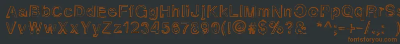 Alphaseventeen Font – Brown Fonts on Black Background