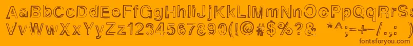 Alphaseventeen Font – Brown Fonts on Orange Background