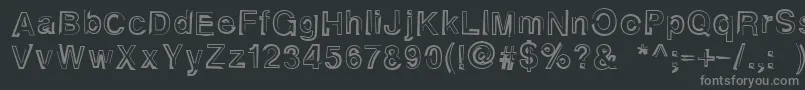 Alphaseventeen Font – Gray Fonts on Black Background