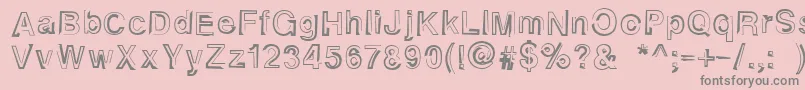 Alphaseventeen-Schriftart – Graue Schriften auf rosa Hintergrund