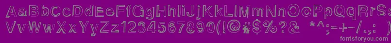 Alphaseventeen Font – Gray Fonts on Purple Background