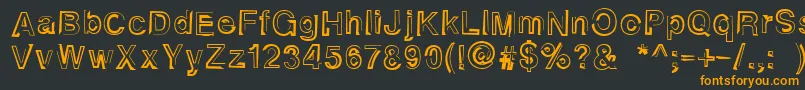 Alphaseventeen Font – Orange Fonts on Black Background