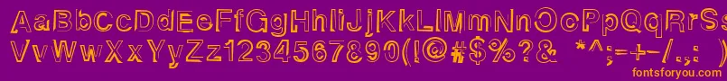 Alphaseventeen Font – Orange Fonts on Purple Background