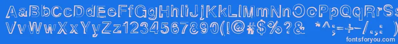 Alphaseventeen Font – Pink Fonts on Blue Background