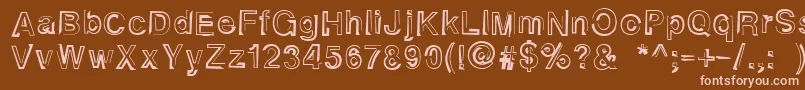 Alphaseventeen Font – Pink Fonts on Brown Background