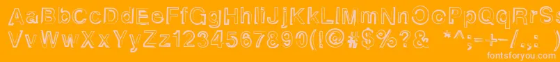 Alphaseventeen Font – Pink Fonts on Orange Background