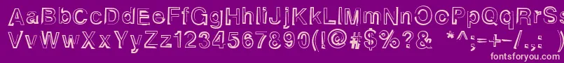 Alphaseventeen Font – Pink Fonts on Purple Background