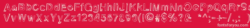 Alphaseventeen Font – Pink Fonts on Red Background