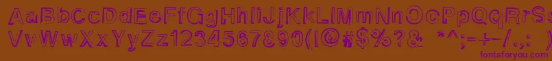 Alphaseventeen Font – Purple Fonts on Brown Background