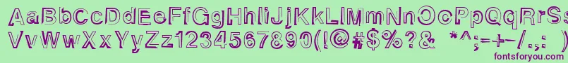 Alphaseventeen Font – Purple Fonts on Green Background