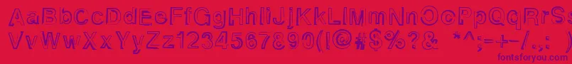 Alphaseventeen Font – Purple Fonts on Red Background