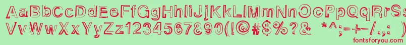 Alphaseventeen Font – Red Fonts on Green Background