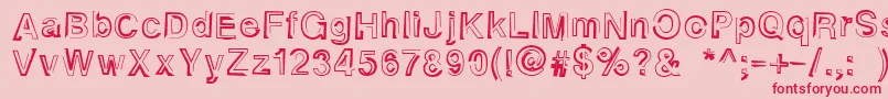 Alphaseventeen Font – Red Fonts on Pink Background