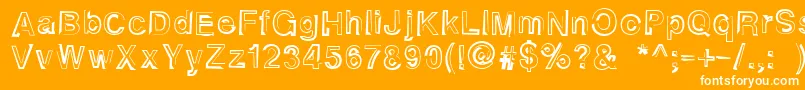 Alphaseventeen Font – White Fonts on Orange Background