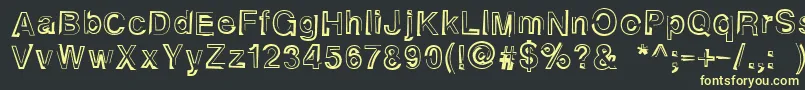 Alphaseventeen Font – Yellow Fonts on Black Background