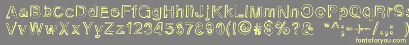 Alphaseventeen Font – Yellow Fonts on Gray Background