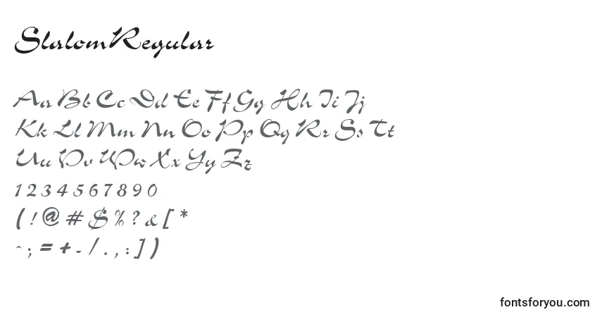 Fuente SlalomRegular - alfabeto, números, caracteres especiales