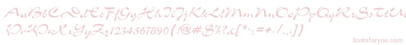 SlalomRegular Font – Pink Fonts on White Background