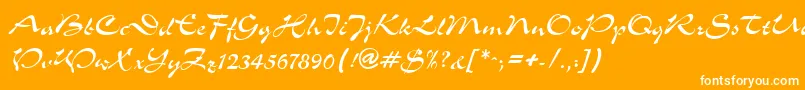 SlalomRegular Font – White Fonts on Orange Background