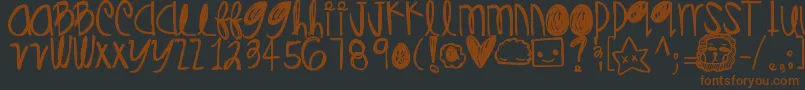 Diamondspearls-fontti – ruskeat fontit mustalla taustalla