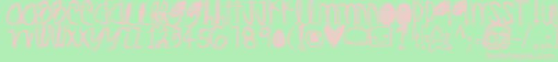 Diamondspearls Font – Pink Fonts on Green Background