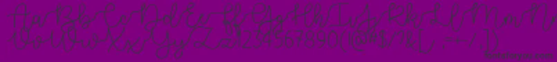 Шрифт BetterTogetherDemo – чёрные шрифты на фиолетовом фоне