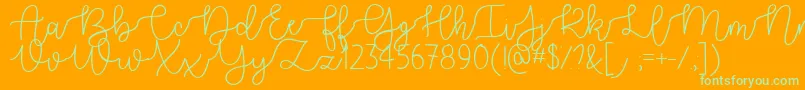 BetterTogetherDemo Font – Green Fonts on Orange Background