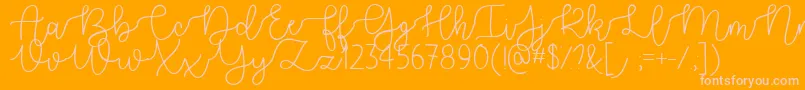 BetterTogetherDemo-Schriftart – Rosa Schriften auf orangefarbenem Hintergrund