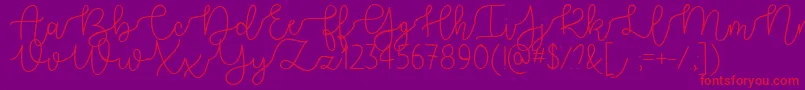 BetterTogetherDemo Font – Red Fonts on Purple Background