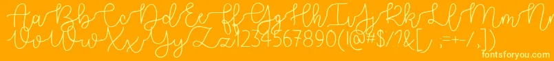 BetterTogetherDemo Font – Yellow Fonts on Orange Background