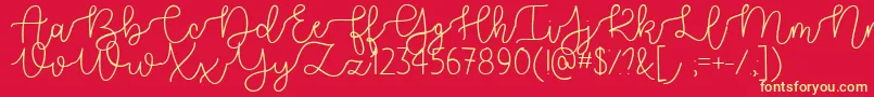 BetterTogetherDemo Font – Yellow Fonts on Red Background