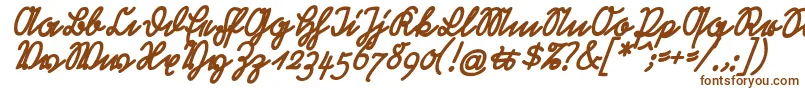 RastenburgBoldSchraegU1sy Font – Brown Fonts on White Background