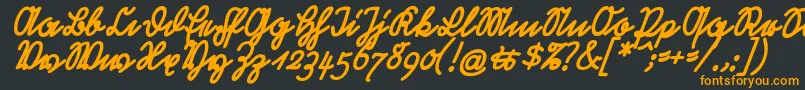 RastenburgBoldSchraegU1sy Font – Orange Fonts on Black Background